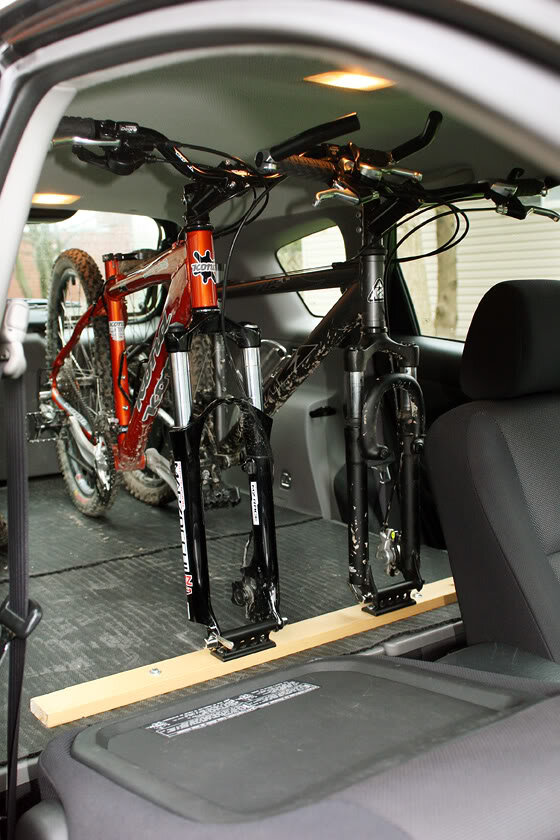 Mountain bikes in the back Land Cruiser Club