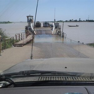 Boarding the ferry at Rosso