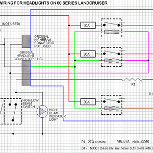 Wiring Diagram To Install Headlight Upgrade 60 Or 80