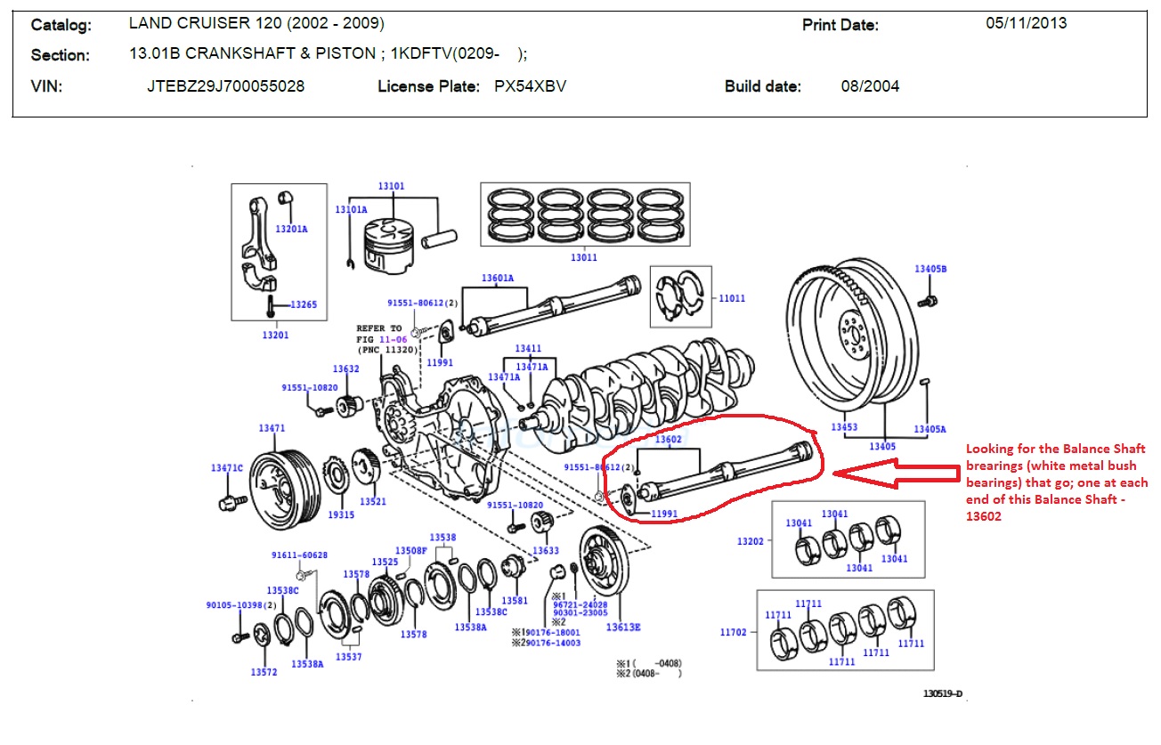 Balance Shaft Bearings for Toyota LandCruiser PX54 XBV.jpg