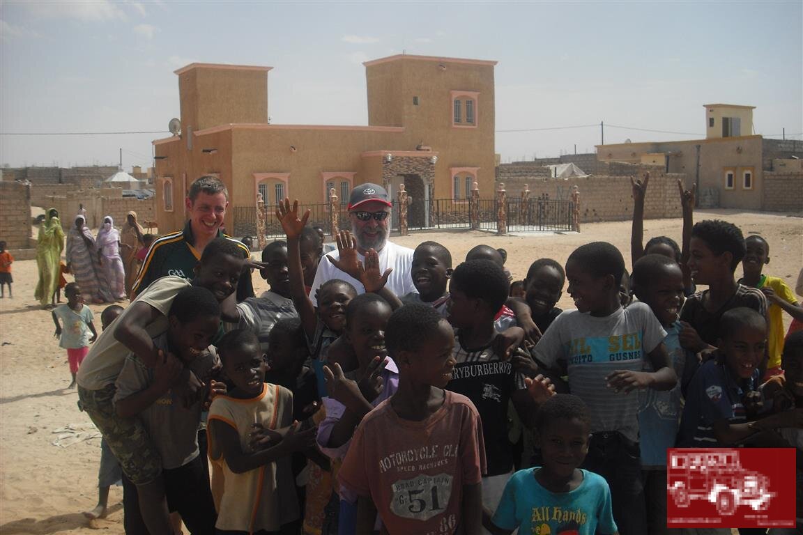 Having a bit of craic with kids in Nouakchott